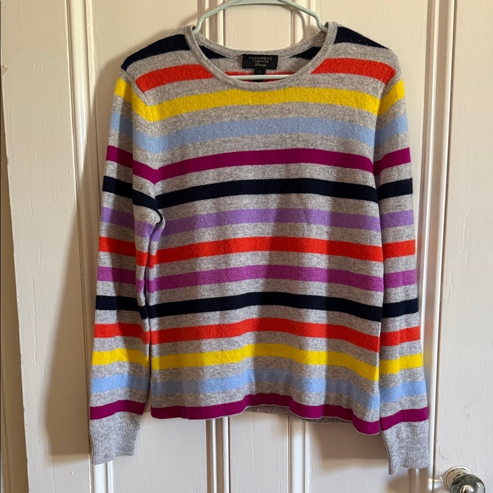 Cashmere Charter Club Multicolor Striped Sweater